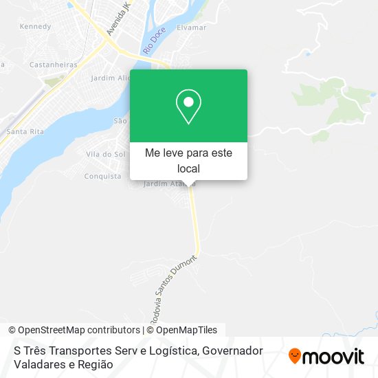 S Três Transportes Serv e Logística mapa