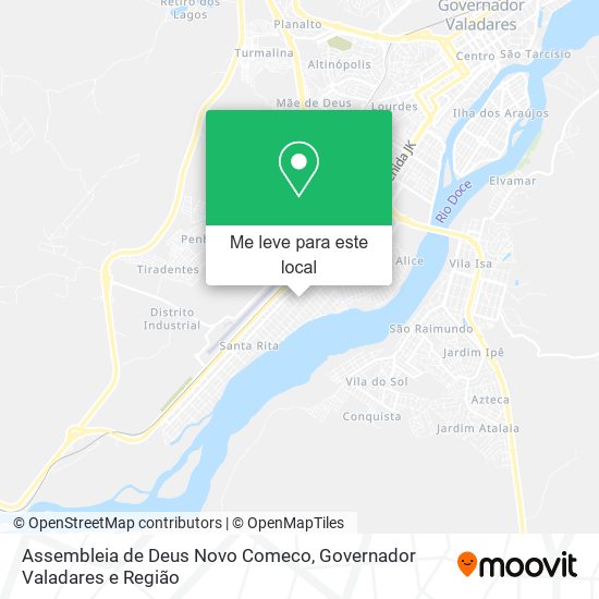 Assembleia de Deus Novo Comeco mapa