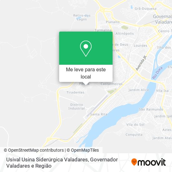 Usival Usina Siderúrgica Valadares mapa