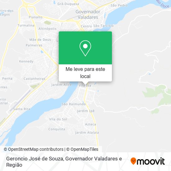 Geroncio José de Souza mapa