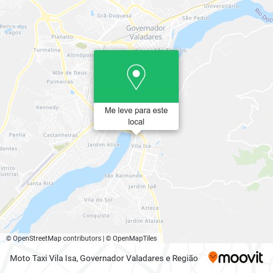 Moto Taxi Vila Isa mapa