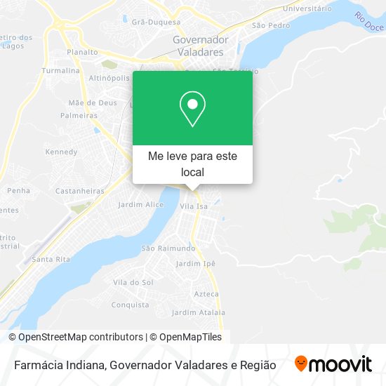 Farmácia Indiana mapa