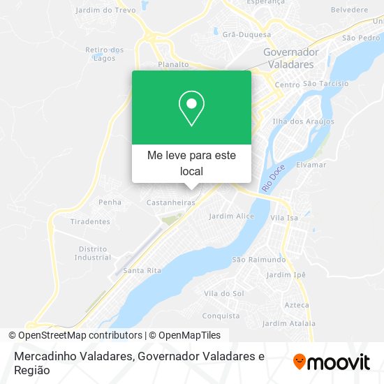Mercadinho Valadares mapa
