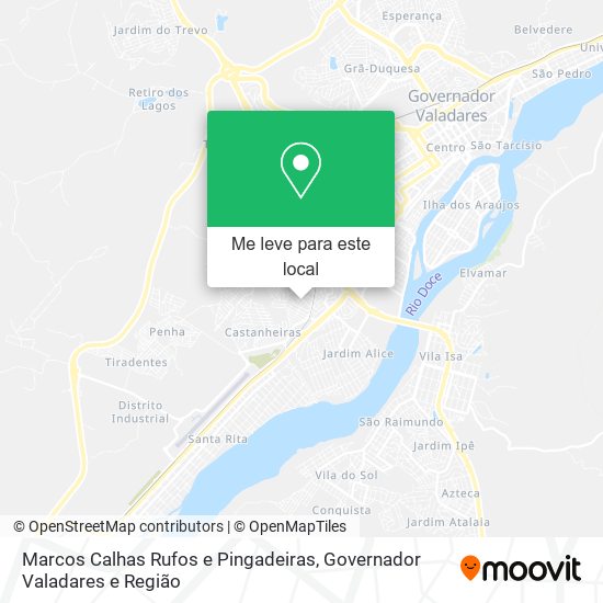 Marcos Calhas Rufos e Pingadeiras mapa