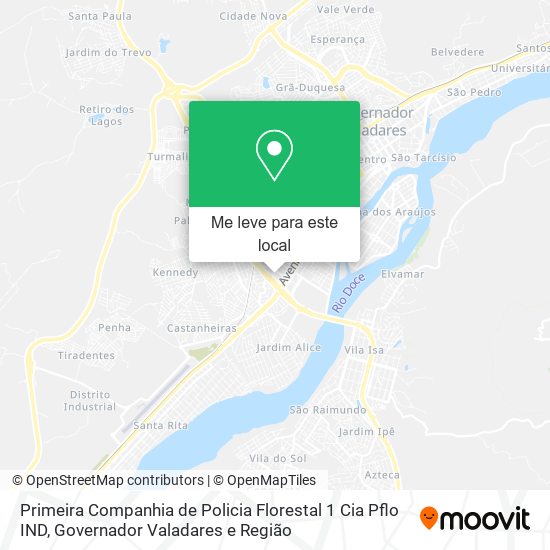 Primeira Companhia de Policia Florestal 1 Cia Pflo IND mapa