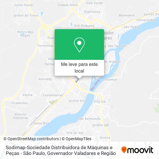 Sodimap-Sociedade Distribuidora de Máquinas e Peças - São Paulo mapa