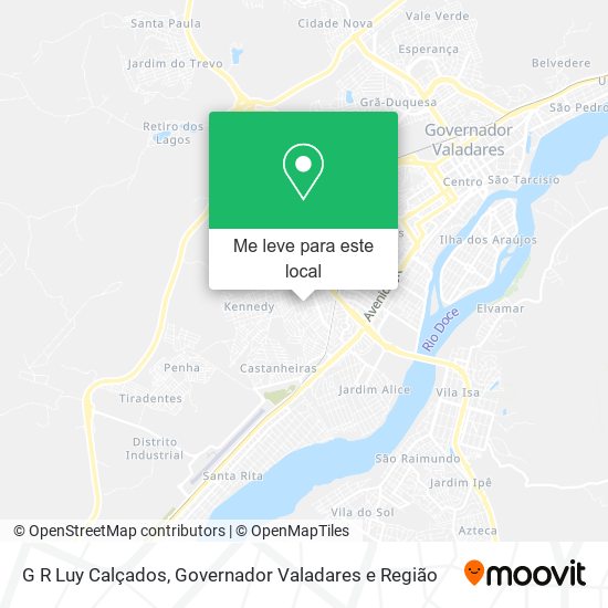 G R Luy Calçados mapa