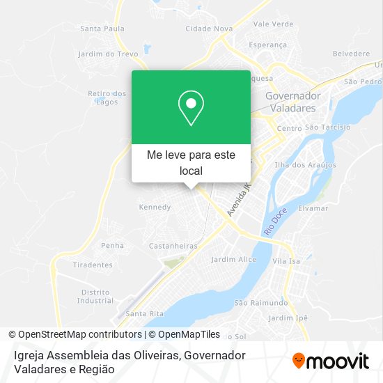 Igreja Assembleia das Oliveiras mapa
