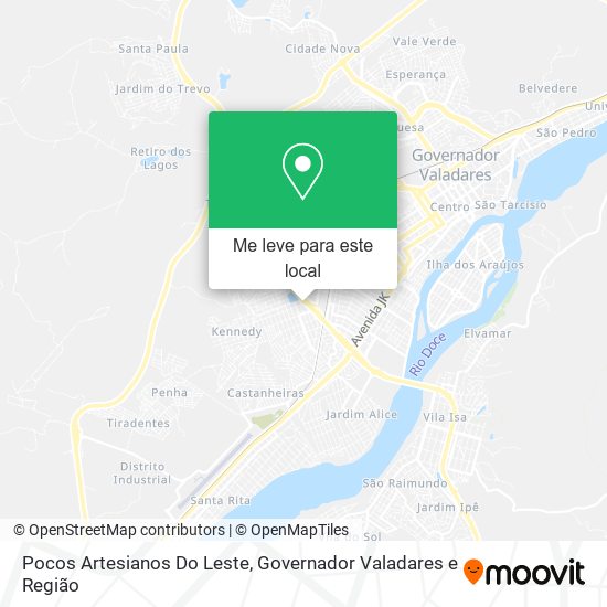 Pocos Artesianos Do Leste mapa