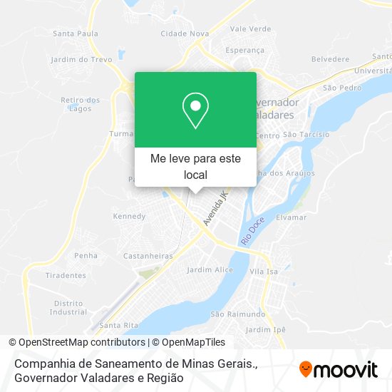 Companhia de Saneamento de Minas Gerais. mapa