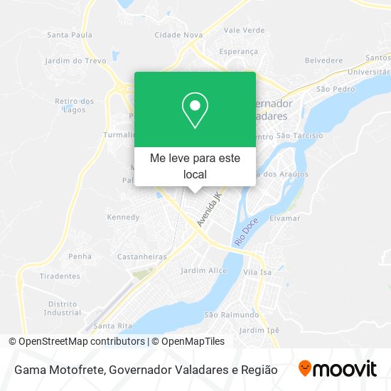 Gama Motofrete mapa