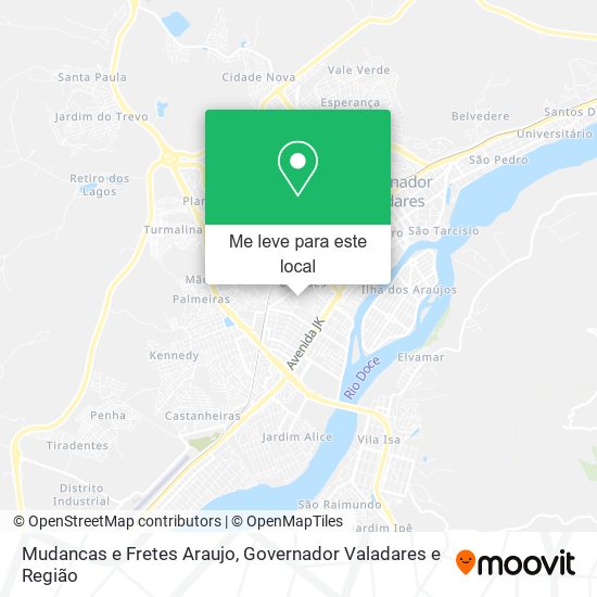 Mudancas e Fretes Araujo mapa