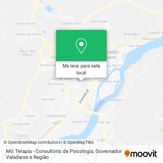 MG Terapia - Consultório de Psicologia mapa