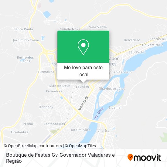 Boutique de Festas Gv mapa