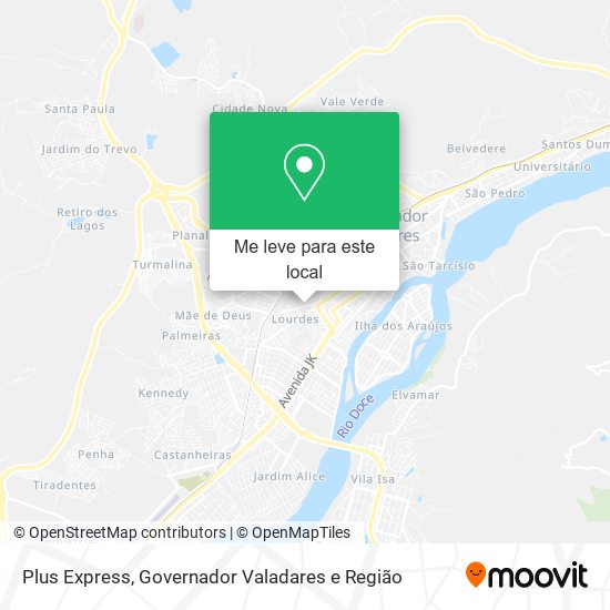 Plus Express mapa