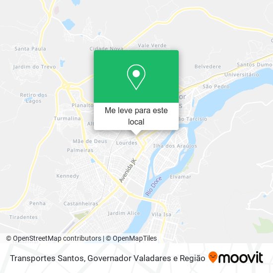 Transportes Santos mapa