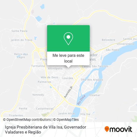 Igreja Presbiteriana de Vila Isa mapa