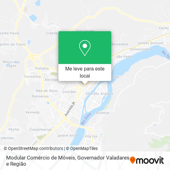 Modular Comércio de Móveis mapa
