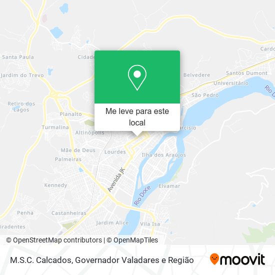 M.S.C. Calcados mapa