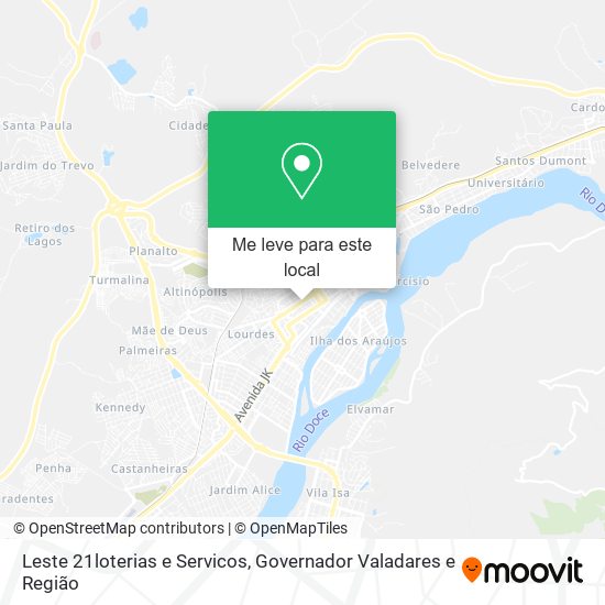 Leste 21loterias e Servicos mapa