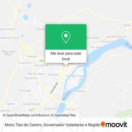 Moto Taxi do Centro mapa