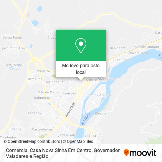 Comercial Casa Nova Sinhá Em Centro mapa