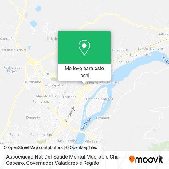 Associacao Nat Def Saude Mental Macrob e Cha Caseiro mapa