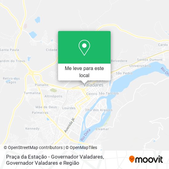 Praça da Estação - Governador Valadares mapa