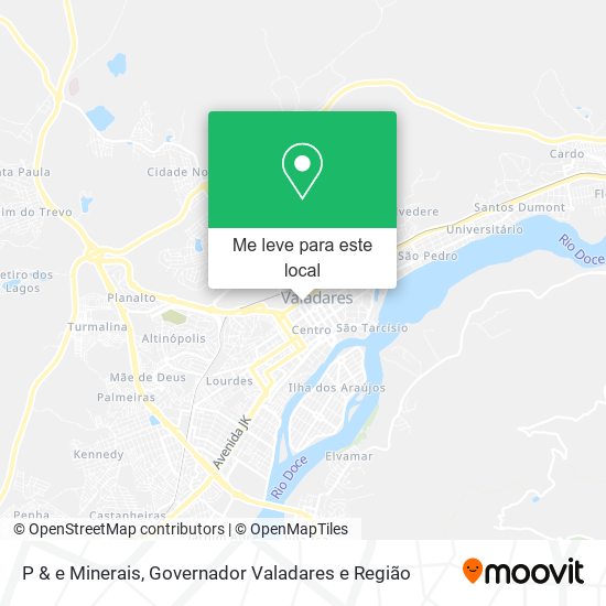 P & e Minerais mapa