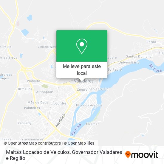 Malta's Locacao de Veiculos mapa