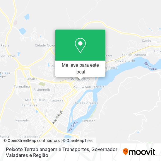 Peixoto Terraplanagem e Transportes mapa
