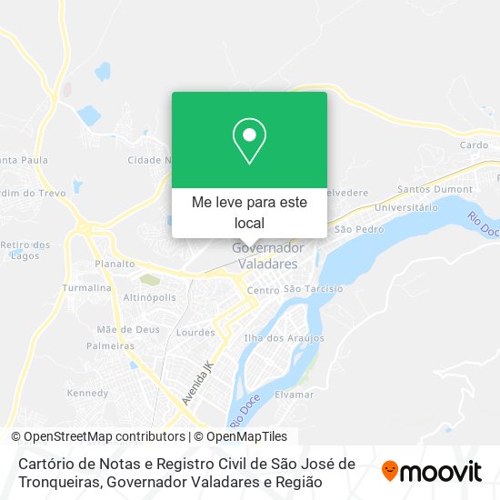 Cartório de Notas e Registro Civil de São José de Tronqueiras mapa