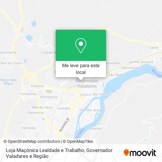 Loja Maçônica Lealdade e Trabalho mapa