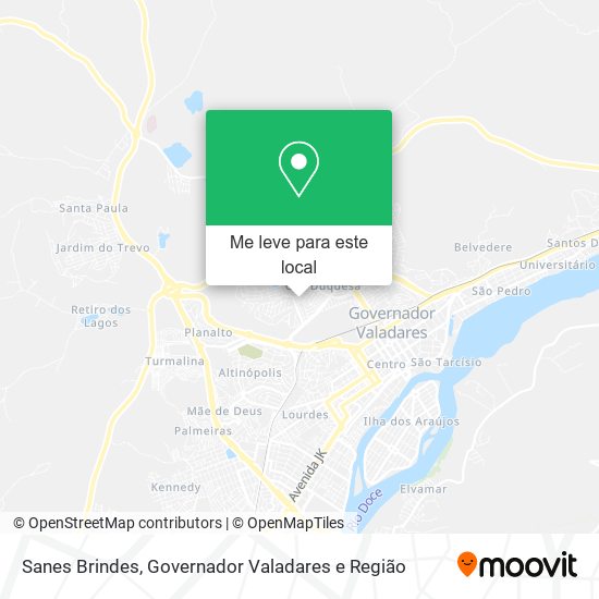 Sanes Brindes mapa