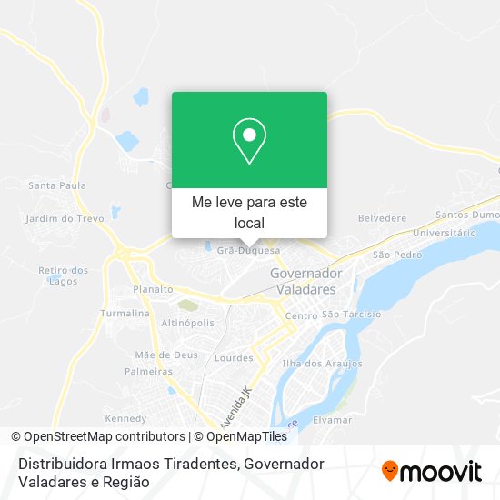 Distribuidora Irmaos Tiradentes mapa