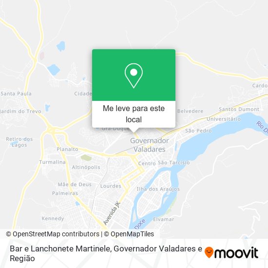 Bar e Lanchonete Martinele mapa