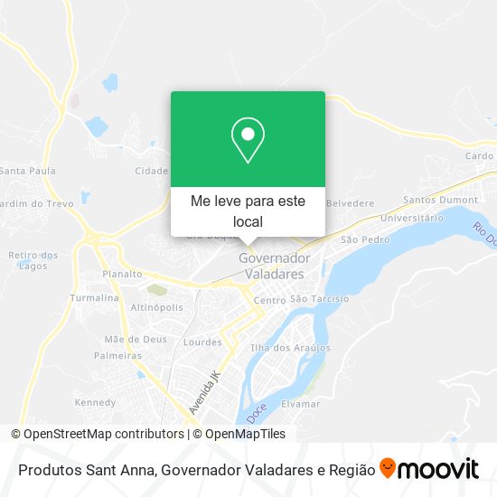 Produtos Sant Anna mapa