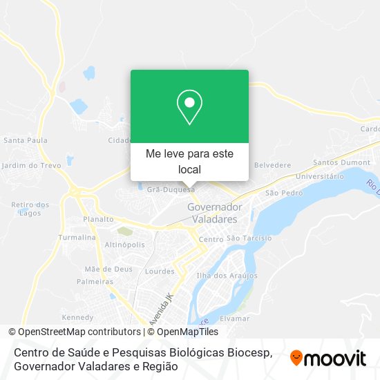 Centro de Saúde e Pesquisas Biológicas Biocesp mapa