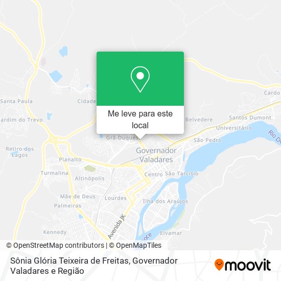 Sônia Glória Teixeira de Freitas mapa