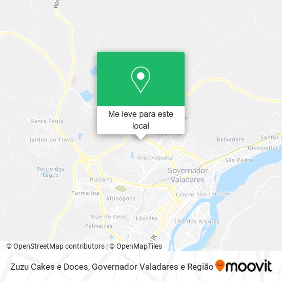 Zuzu Cakes e Doces mapa