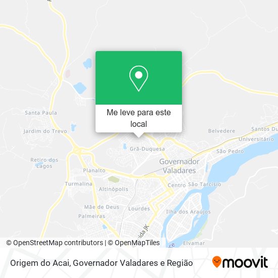 Origem do Acai mapa