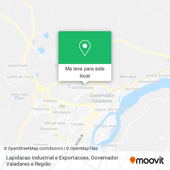 Lapidacao Industrial e Exportacoes mapa