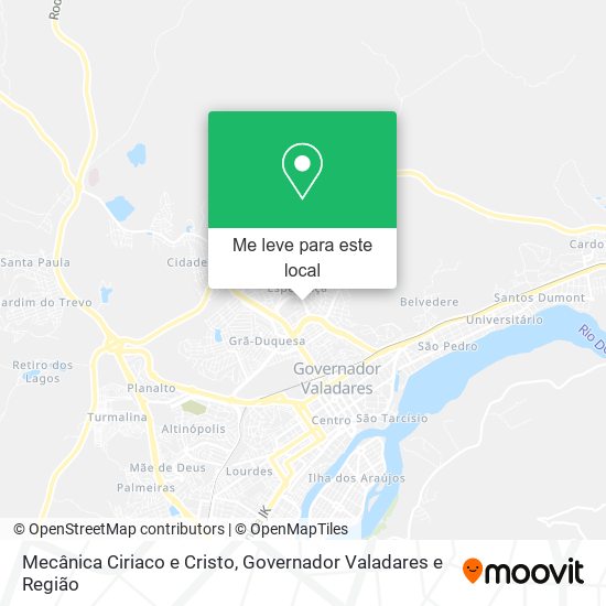 Mecânica Ciriaco e Cristo mapa