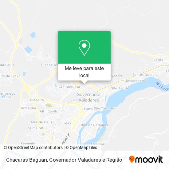 Chacaras Baguari mapa