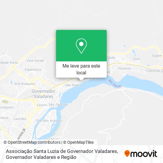 Associação Santa Luzia de Governador Valadares mapa