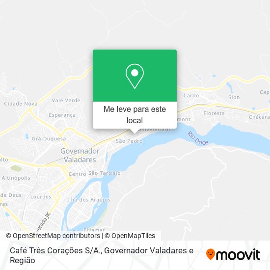 Café Três Corações S/A. mapa