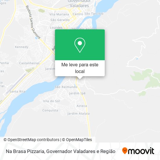 Na Brasa Pizzaria mapa