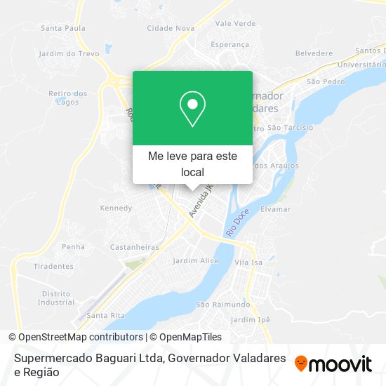 Supermercado Baguari Ltda mapa