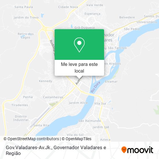 Gov.Valadares-Av.Jk. mapa