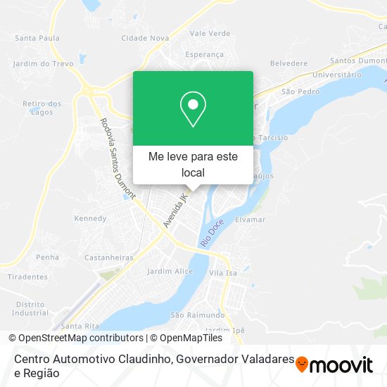 Centro Automotivo Claudinho mapa